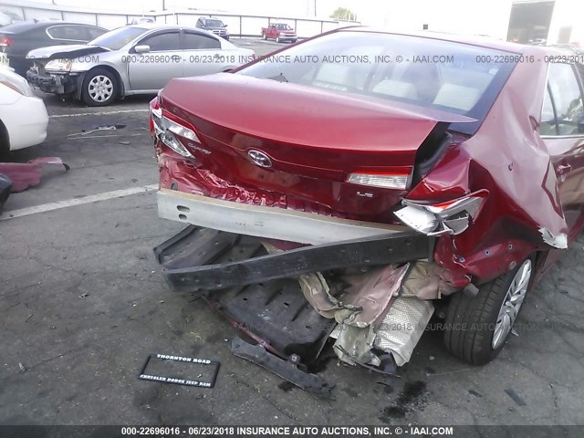 4T1BF1FK3EU799578 - 2014 TOYOTA CAMRY L/SE/LE/XLE 红色 照片 6