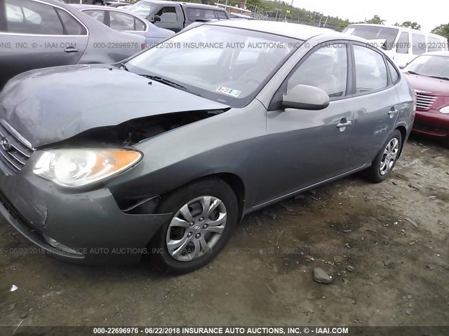 KMHDU46D29U699687 - 2009 HYUNDAI ELANTRA GRAY photo 2