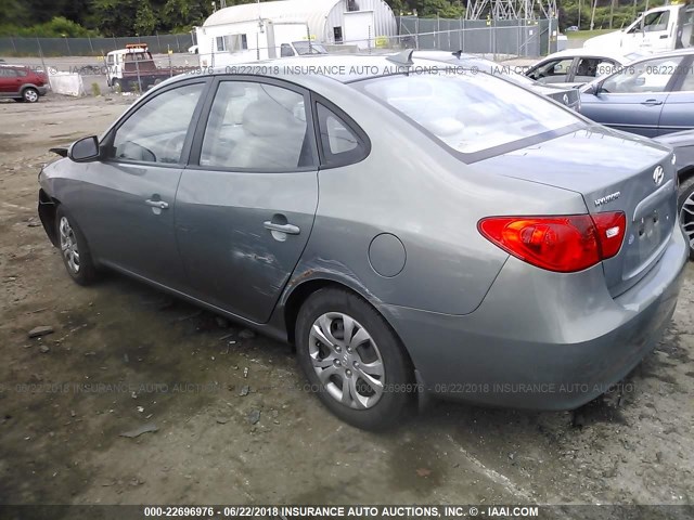 KMHDU46D29U699687 - 2009 HYUNDAI ELANTRA GRAY photo 3