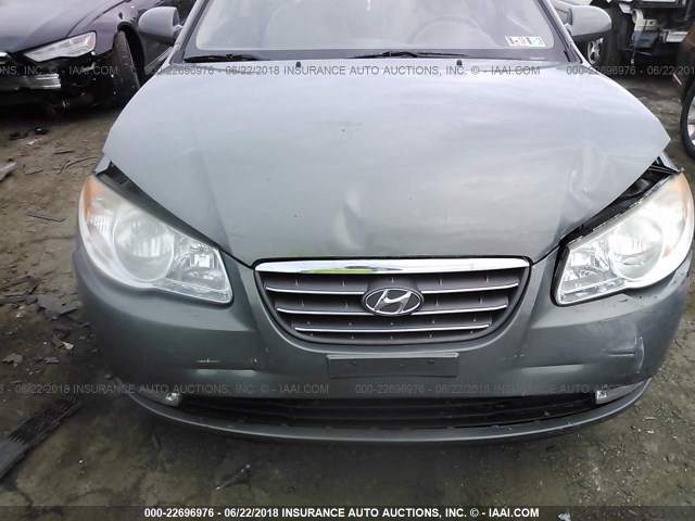 KMHDU46D29U699687 - 2009 HYUNDAI ELANTRA GRAY photo 6