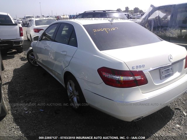 WDDHF5GB9BA410935 - 2011 MERCEDES-BENZ E 350 WHITE photo 3