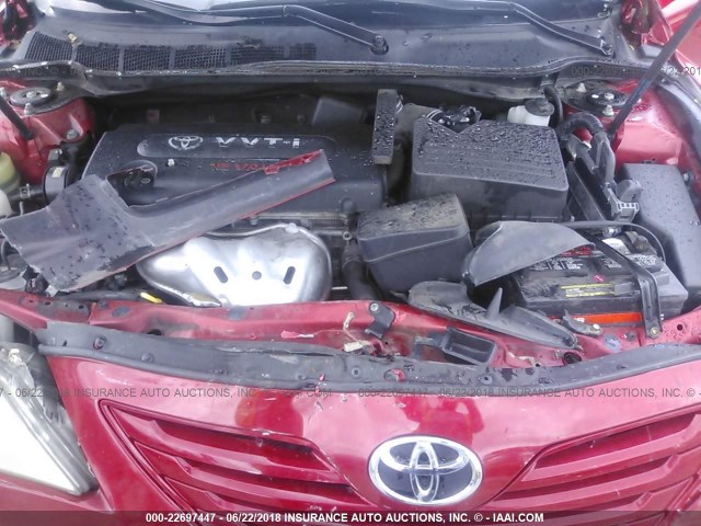 4T4BE46K39R057701 - 2009 TOYOTA CAMRY SE/LE/XLE 红色 照片 10