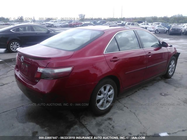 4T4BE46K39R057701 - 2009 TOYOTA CAMRY SE/LE/XLE 红色 照片 4