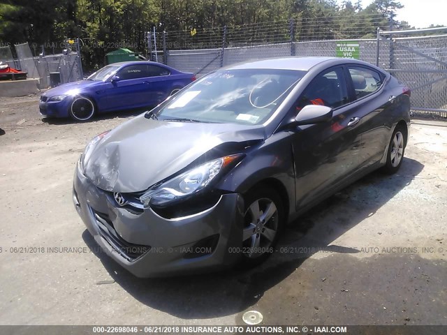 5NPDH4AE3DH354504 - 2013 HYUNDAI ELANTRA GLS/LIMITED SILVER photo 2