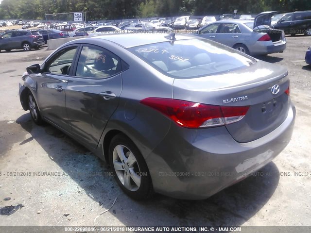 5NPDH4AE3DH354504 - 2013 HYUNDAI ELANTRA GLS/LIMITED SILVER photo 3