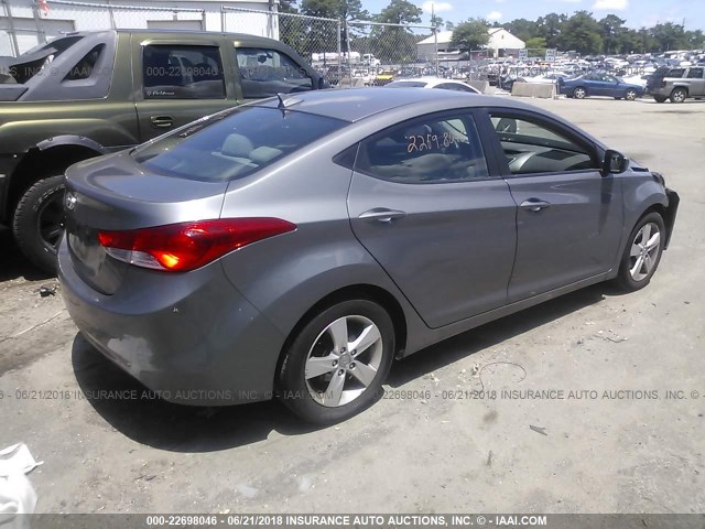 5NPDH4AE3DH354504 - 2013 HYUNDAI ELANTRA GLS/LIMITED SILVER photo 4