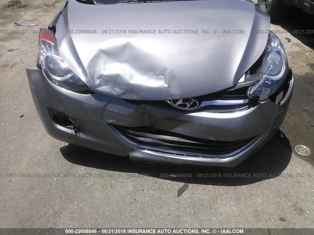 5NPDH4AE3DH354504 - 2013 HYUNDAI ELANTRA GLS/LIMITED SILVER photo 6