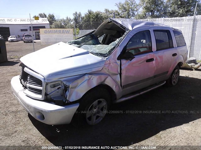 1D4HB48N96F155322 - 2006 DODGE DURANGO SLT SILVER photo 2