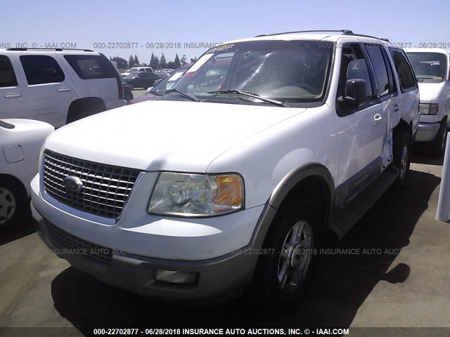 1FMPU17L53LB68286 - 2003 FORD EXPEDITION EDDIE BAUER WHITE photo 2