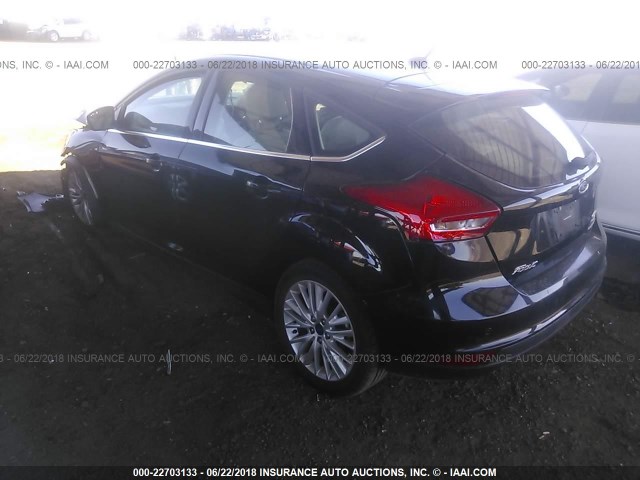 1FADP3N26GL340437 - 2016 FORD FOCUS TITANIUM BLACK photo 3