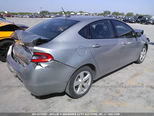 1C3CDFBB6FD373889 - 2015 DODGE DART SXT SILVER photo 4