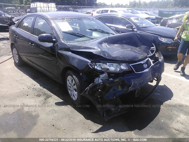 KNAFU4A24D5714015 - 2013 KIA FORTE EX BLACK photo 1