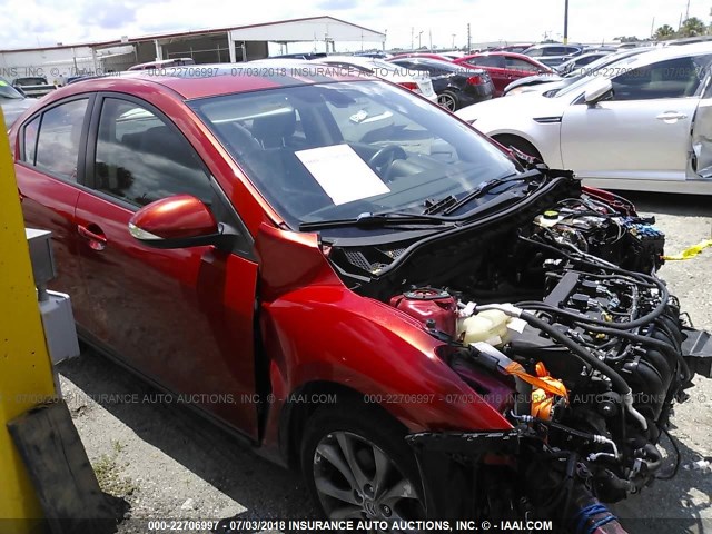 JM1BL1S50A1102134 - 2010 MAZDA 3 S RED photo 1