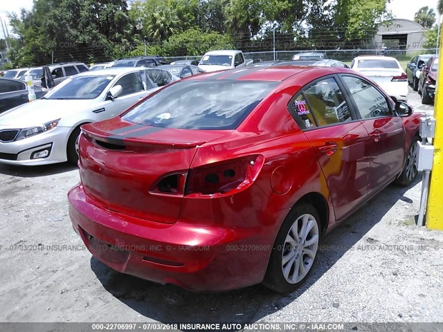 JM1BL1S50A1102134 - 2010 MAZDA 3 S RED photo 4