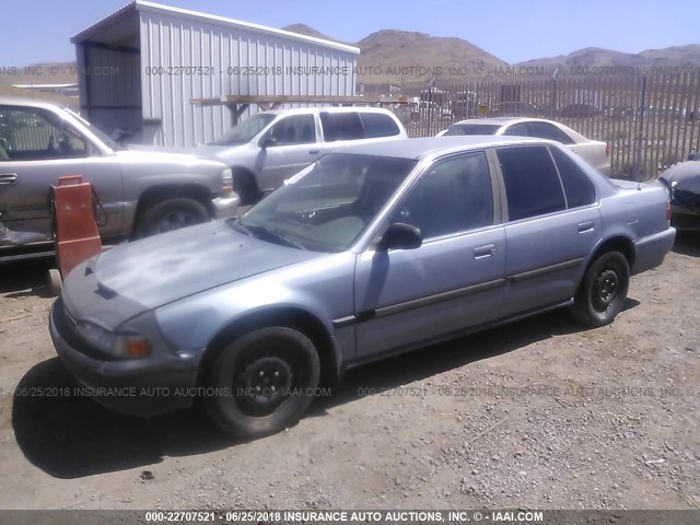 JHMCB7659LC088180 - 1990 HONDA ACCORD LX/EX BLUE photo 2