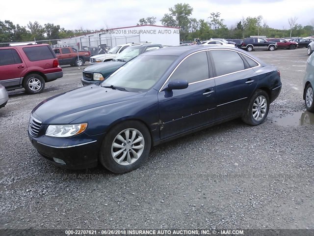 KMHFC46F57A194609 - 2007 HYUNDAI AZERA SE/LIMITED BLUE photo 2