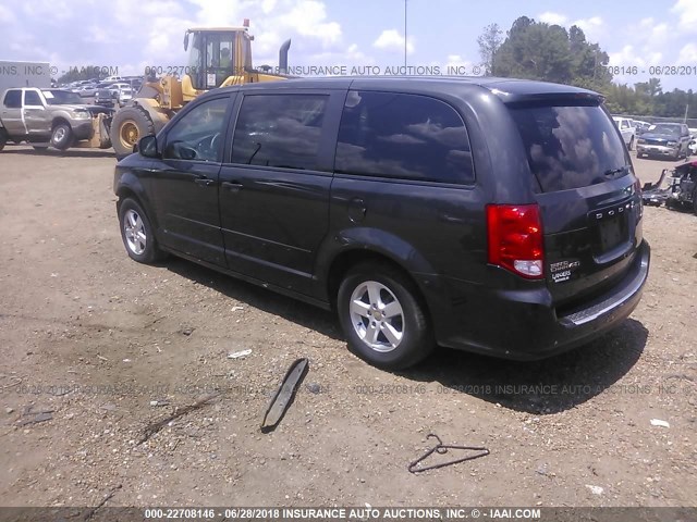 2C4RDGBG0CR220053 - 2012 DODGE GRAND CARAVAN SE GRAY photo 3