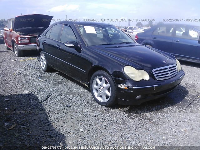 WDBRF61J04E016447 - 2004 MERCEDES-BENZ C 240 BLACK photo 1