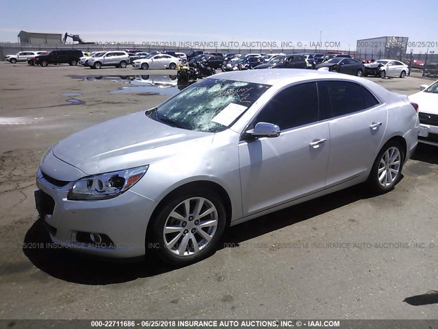 1G11F5SL6FF225111 - 2015 CHEVROLET MALIBU LTZ SILVER photo 2