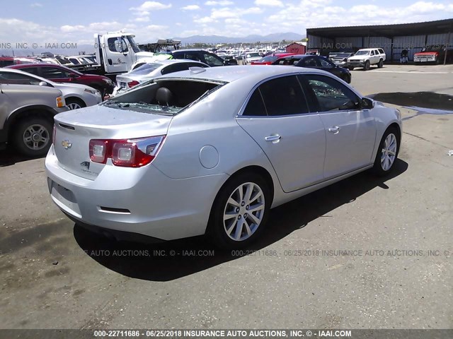 1G11F5SL6FF225111 - 2015 CHEVROLET MALIBU LTZ SILVER photo 4