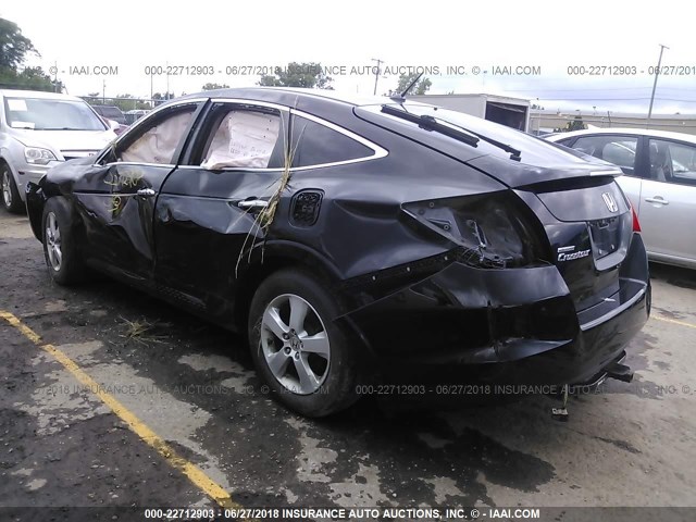 5J6TF1H31BL001220 - 2011 HONDA ACCORD CROSSTOUR EX BLACK photo 3