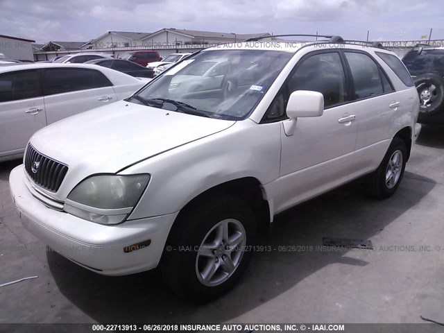 JT6GF10U4Y0061487 - 2000 LEXUS RX 300 WHITE photo 2