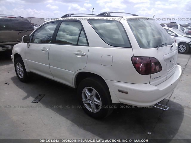 JT6GF10U4Y0061487 - 2000 LEXUS RX 300 WHITE photo 3