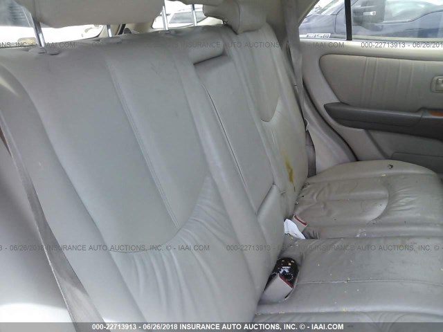 JT6GF10U4Y0061487 - 2000 LEXUS RX 300 WHITE photo 8