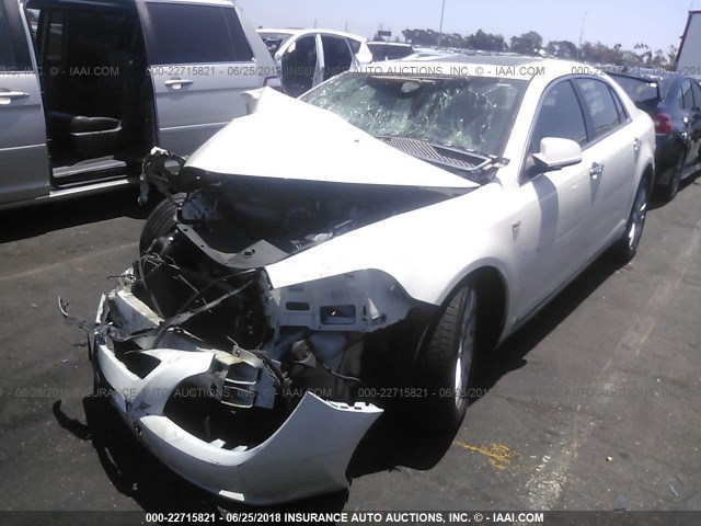 1G1ZK57738F269547 - 2008 CHEVROLET MALIBU LTZ WHITE photo 2