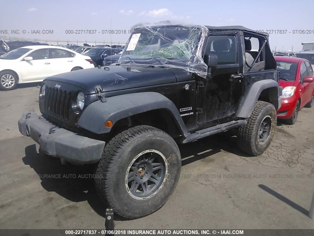 1J4AA2D11AL175271 - 2010 JEEP WRANGLER SPORT BLACK photo 2