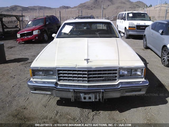 1G1BN69H5FY185963 - 1985 CHEVROLET CAPRICE CLASSIC CREAM photo 6