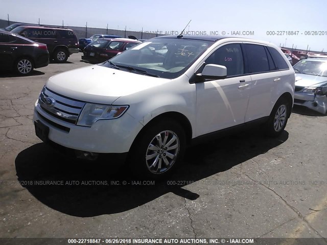 2FMDK48CX8BA79071 - 2008 FORD EDGE SEL WHITE photo 2