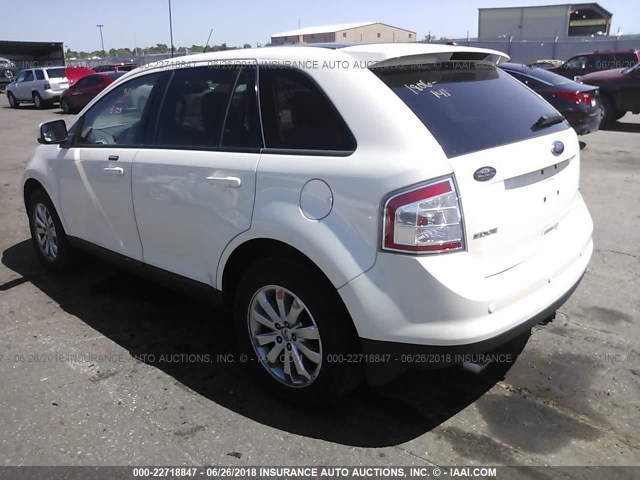 2FMDK48CX8BA79071 - 2008 FORD EDGE SEL WHITE photo 3