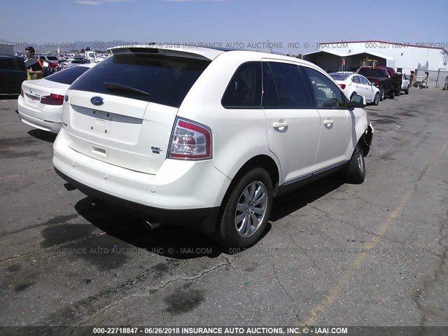 2FMDK48CX8BA79071 - 2008 FORD EDGE SEL WHITE photo 4