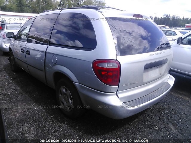 1D4GP24343B290104 - 2003 DODGE GRAND CARAVAN SE SILVER photo 3