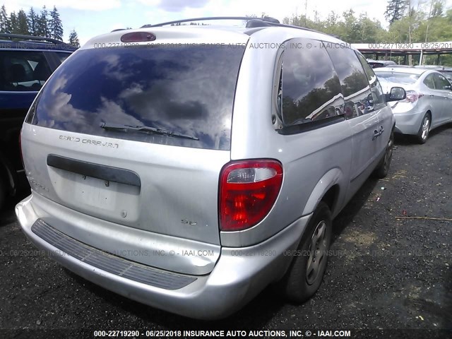 1D4GP24343B290104 - 2003 DODGE GRAND CARAVAN SE SILVER photo 4