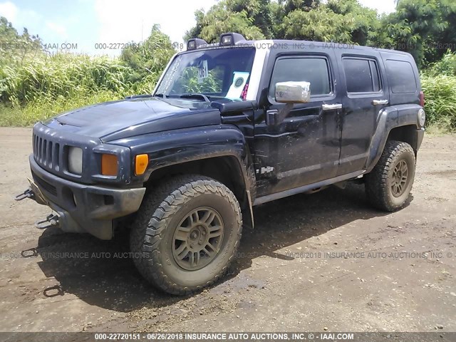 5GTDN136968188402 - 2006 HUMMER H3 BLACK photo 2