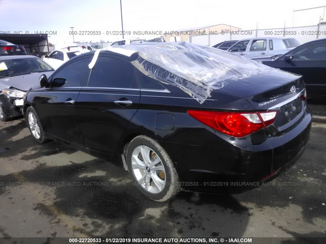 5NPEC4AC8CH429844 - 2012 HYUNDAI SONATA SE/LIMITED BLACK photo 3