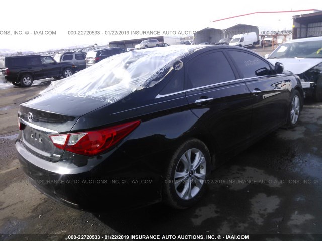 5NPEC4AC8CH429844 - 2012 HYUNDAI SONATA SE/LIMITED BLACK photo 4