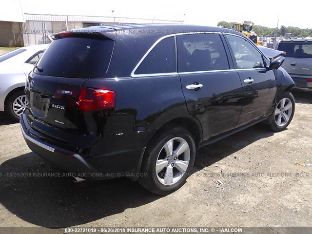 2HNYD2H49BH504436 - 2011 ACURA MDX TECHNOLOGY 黑色 照片 4