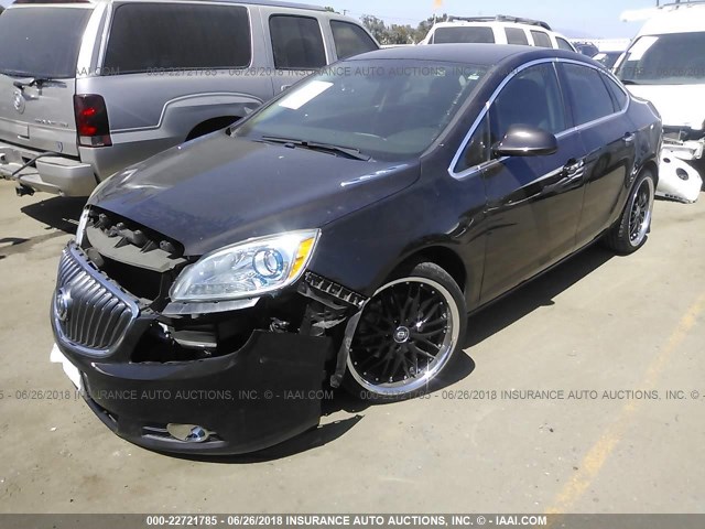 1G4PP5SK2D4252686 - 2013 BUICK VERANO BLACK photo 2