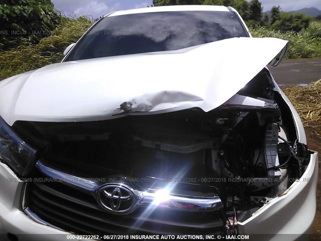 5TDBKRFH0FS149311 - 2015 TOYOTA HIGHLANDER LE/LE PLUS WHITE photo 6