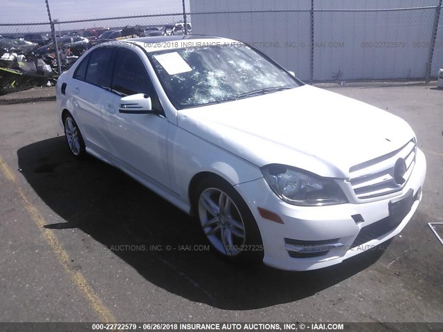 WDDGF4HB1DA759031 - 2013 MERCEDES-BENZ C 250 WHITE photo 1