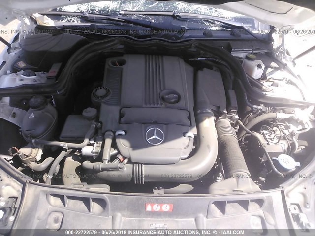 WDDGF4HB1DA759031 - 2013 MERCEDES-BENZ C 250 WHITE photo 10