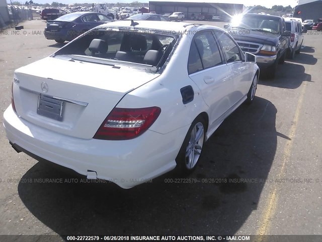 WDDGF4HB1DA759031 - 2013 MERCEDES-BENZ C 250 WHITE photo 4