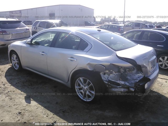 1N4AA51E59C808077 - 2009 NISSAN MAXIMA S/SV SILVER photo 3