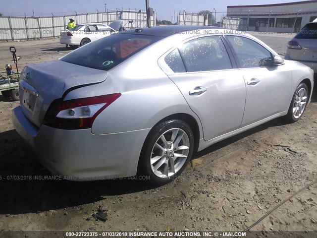 1N4AA51E59C808077 - 2009 NISSAN MAXIMA S/SV SILVER photo 4