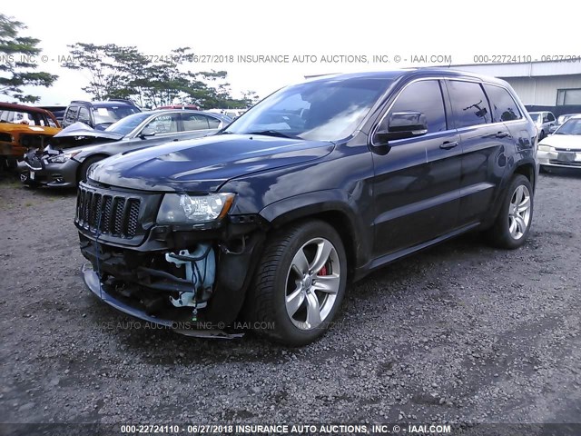 1C4RJFDJ0CC206089 - 2012 JEEP GRAND CHEROKEE SRT-8 BLACK photo 2