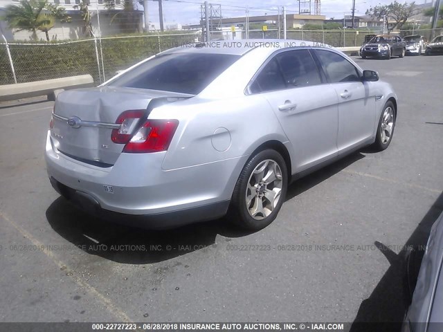 1FAHP2EW5CG128341 - 2012 FORD TAURUS SEL SILVER photo 4