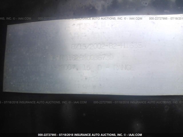 13YFS16262C086739 - 2002 STARLITE TRAILER MFG CO UTILITY  BLACK photo 9
